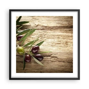 Poster in een zwarte lijst - Rechtstreeks uit de natuur - 50x50 cm