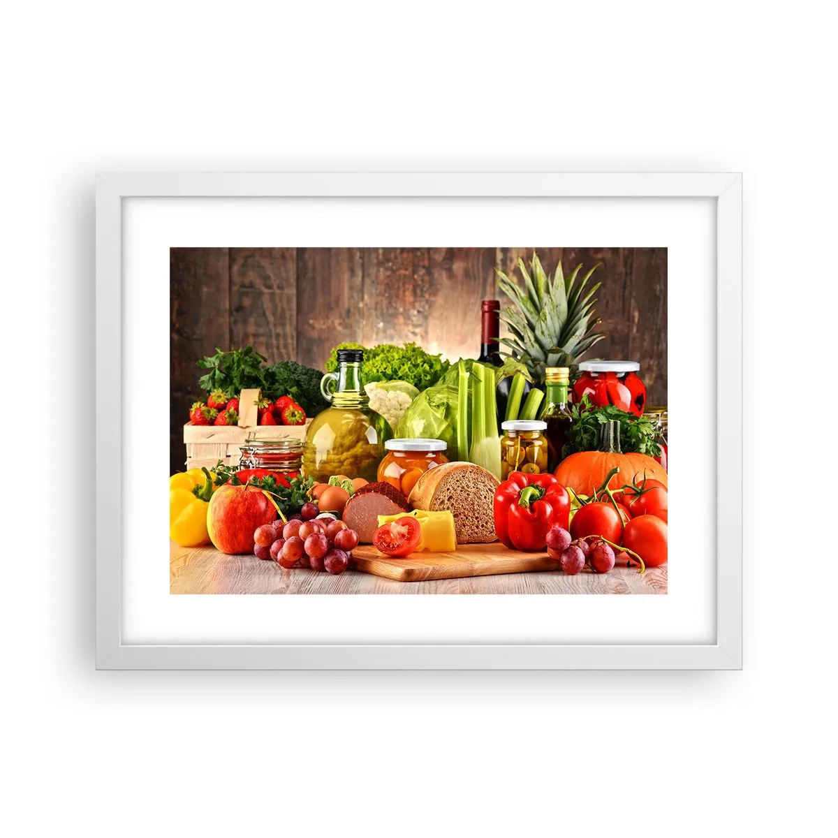 Poster in een witte lijst - Gerookt, gebakken en gemarineerd - 40x30 cm