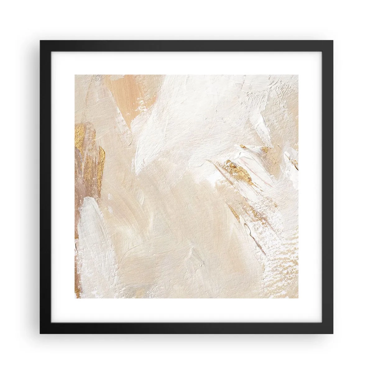 Poster in een zwarte lijst - Pastelkleurige compositie - 40x40 cm