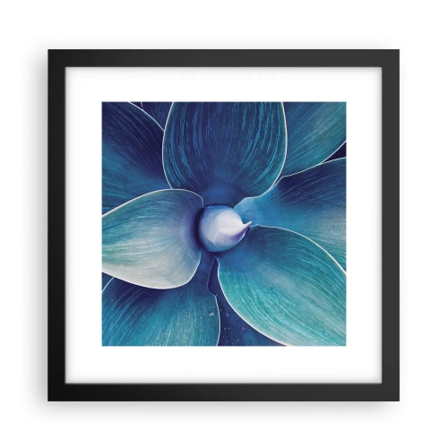 Poster in een zwarte lijst - Blauw uit de lucht - 30x30 cm