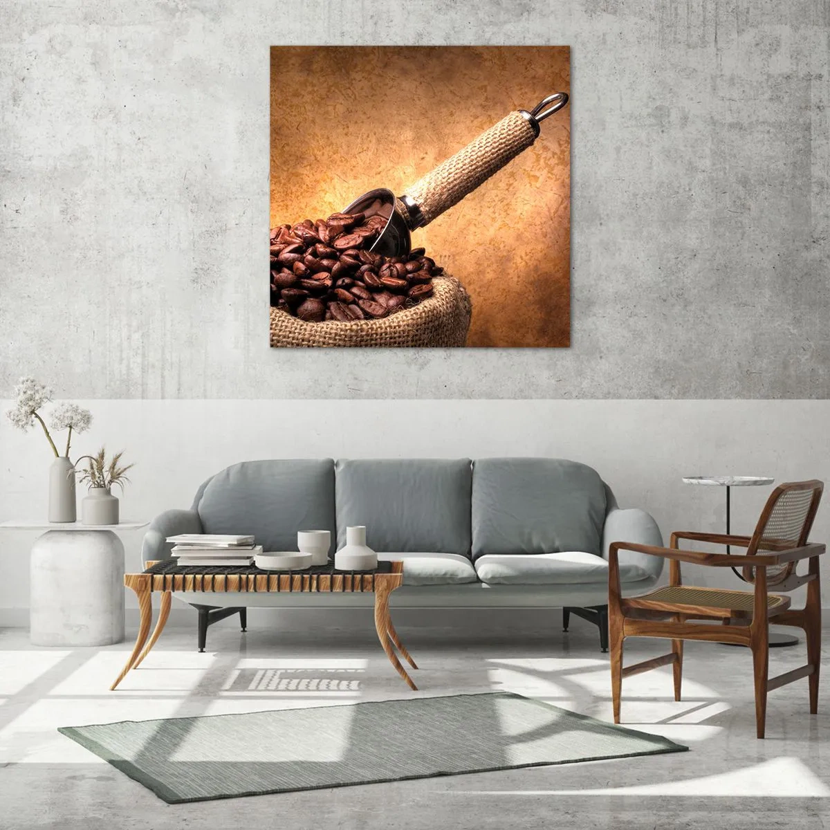 Schilderen op glas - Aan de bron van de smaak - 70x70 cm