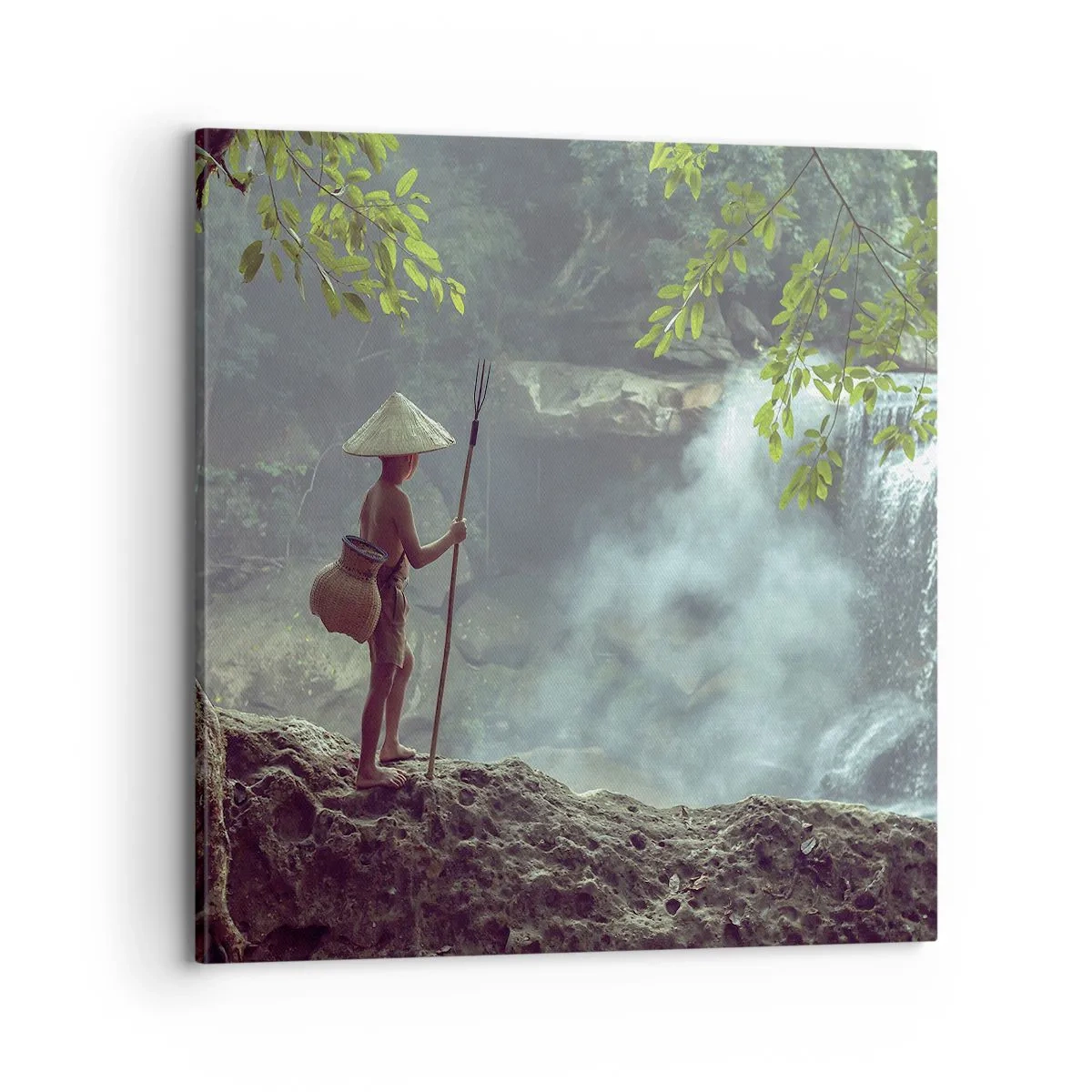 Schilderen op canvas - Bevriend met de natuur - 70x70 cm