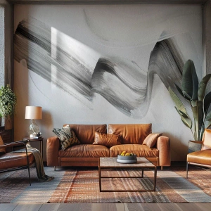 Fotobehang op maat Premium Sand - Terloops voor de lol - Minimalisme, Abstractie, Borstel