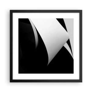 Poster in een zwarte lijst - Lichtvlakken uit de diepten van de schaduw - 40x40 cm
