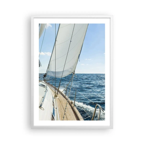Poster in een witte lijst - Ahoi, avontuur - 50x70 cm