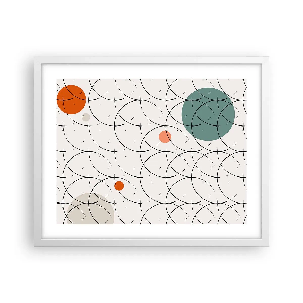 Poster in een witte lijst - In de pop-art-sfeer - 50x40 cm