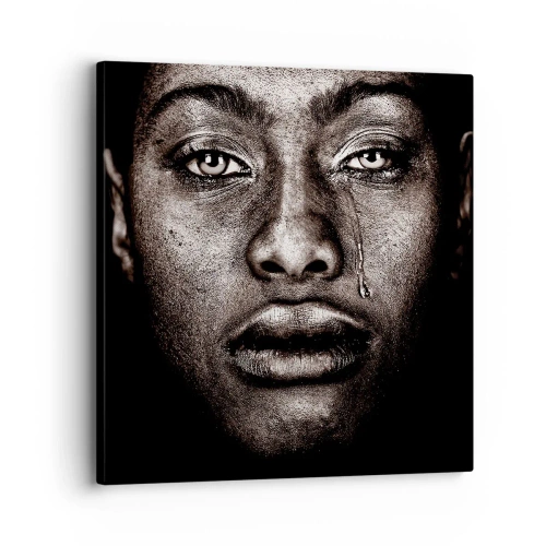 Schilderen op canvas - een traan - 30x30 cm