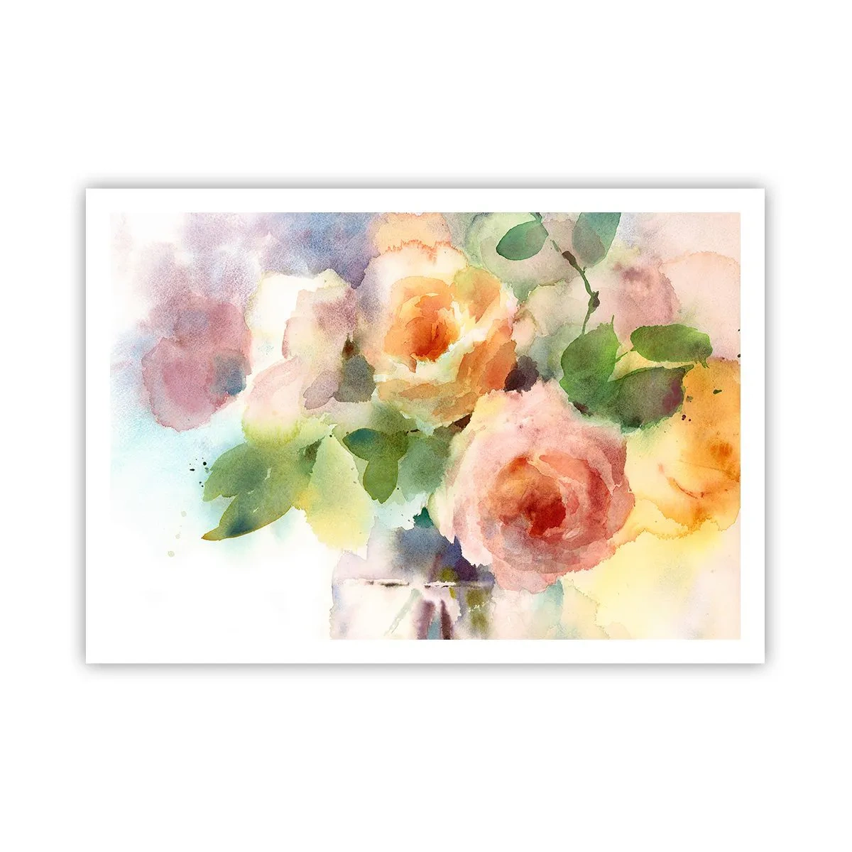 Poster - Delicaat als aquarel - 100x70 cm