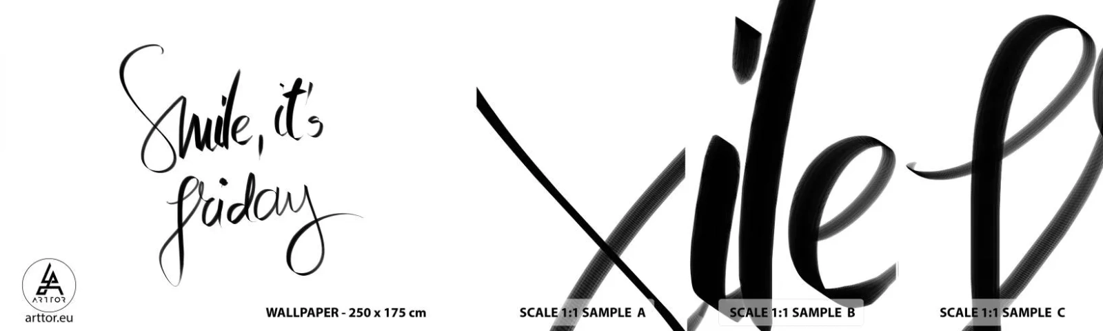 Fotobehang Monster Zelfklevend Deluxe Sticker - Echte vreugde - Typografie, Bevestiging, Maxim - 100x30 cm