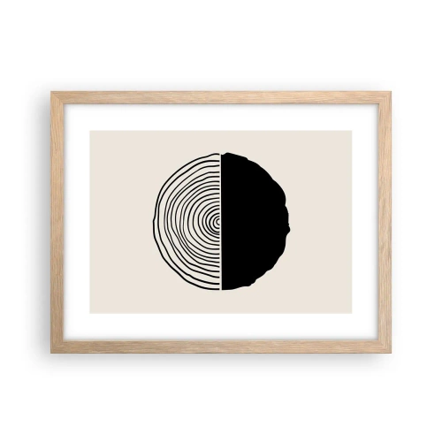 Een poster in een licht eiken lijst - Half om half - 40x30 cm
