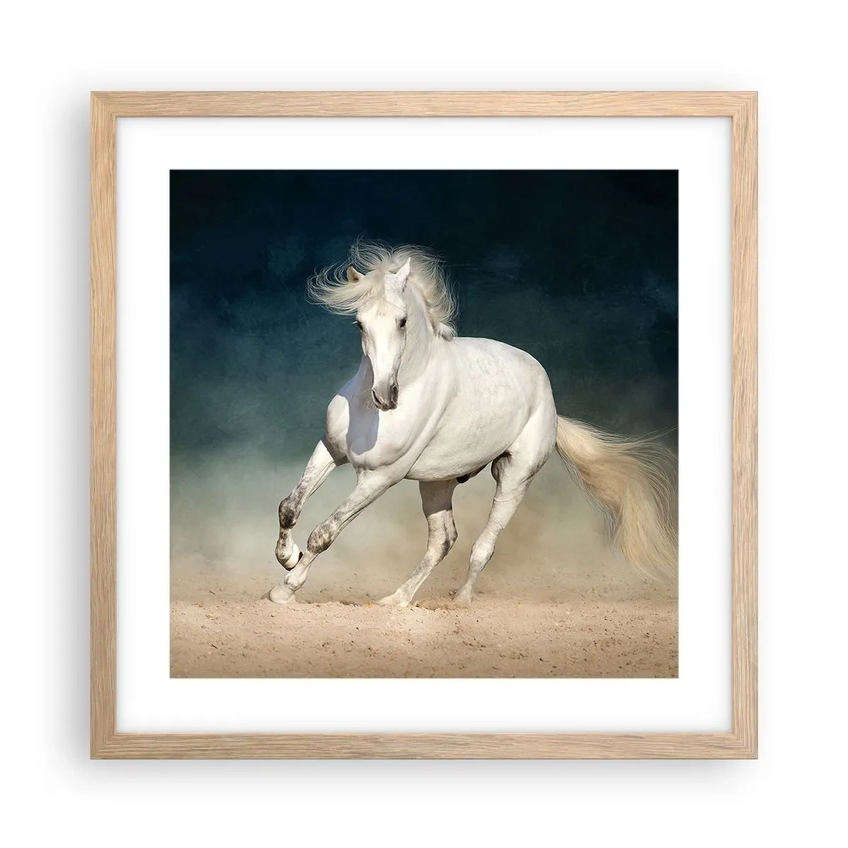 Een poster in een licht eiken lijst - Vrijheid in zijn pure staat - 40x40 cm