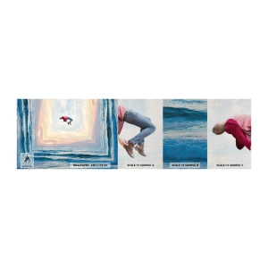 Fotobehang Monster Premium Sand - Naar een andere dimensie - Abstractie, Man, Natuur - 100x30 cm