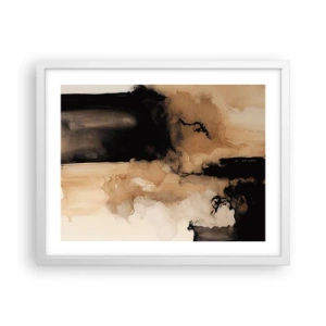 Poster in een witte lijst - Intrigerende abstractie - 50x40 cm