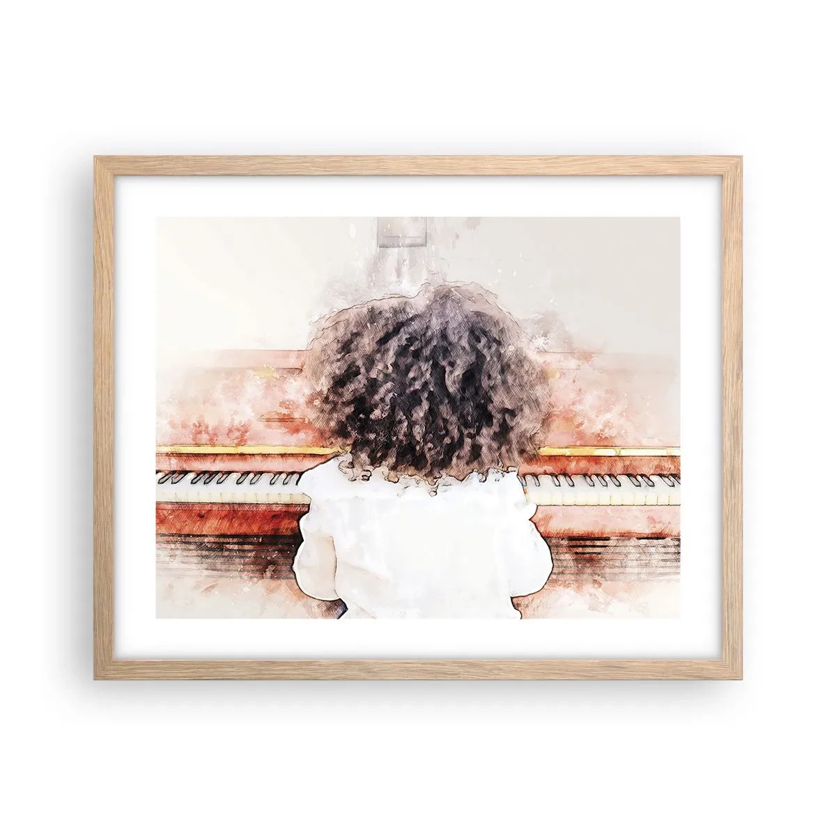 Een poster in een licht eiken lijst - In de nieuwe wereld - 50x40 cm