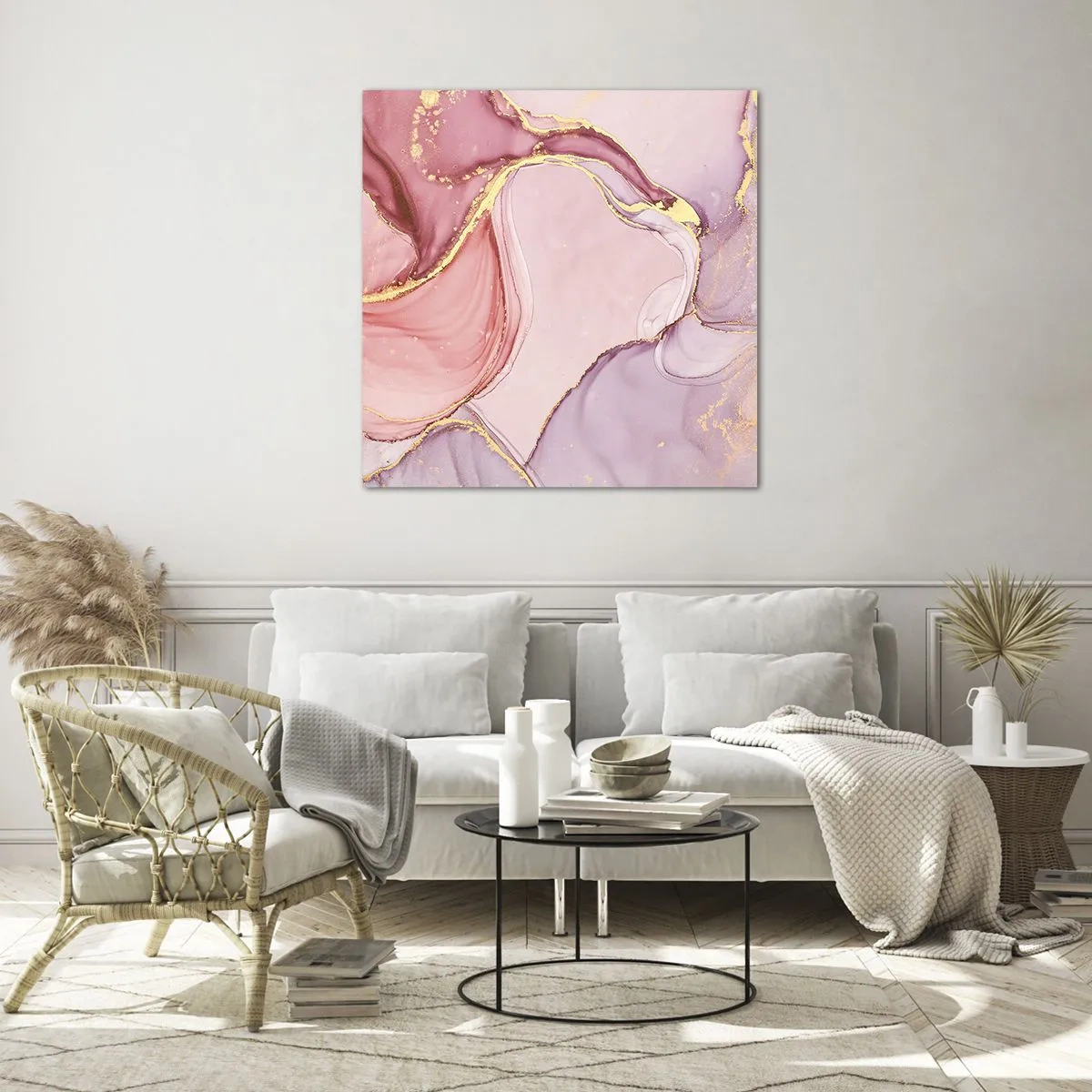 Schilderen op glas - Een streling van kleuren - 30x30 cm