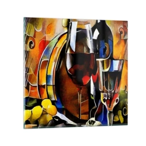 Schilderen op glas - En de wereld krijgt kleuren - 30x30 cm