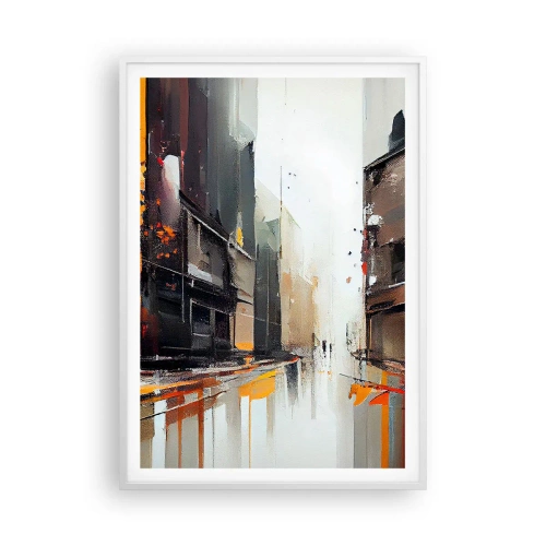 Poster in een witte lijst - Regenachtige dag - 70x100 cm