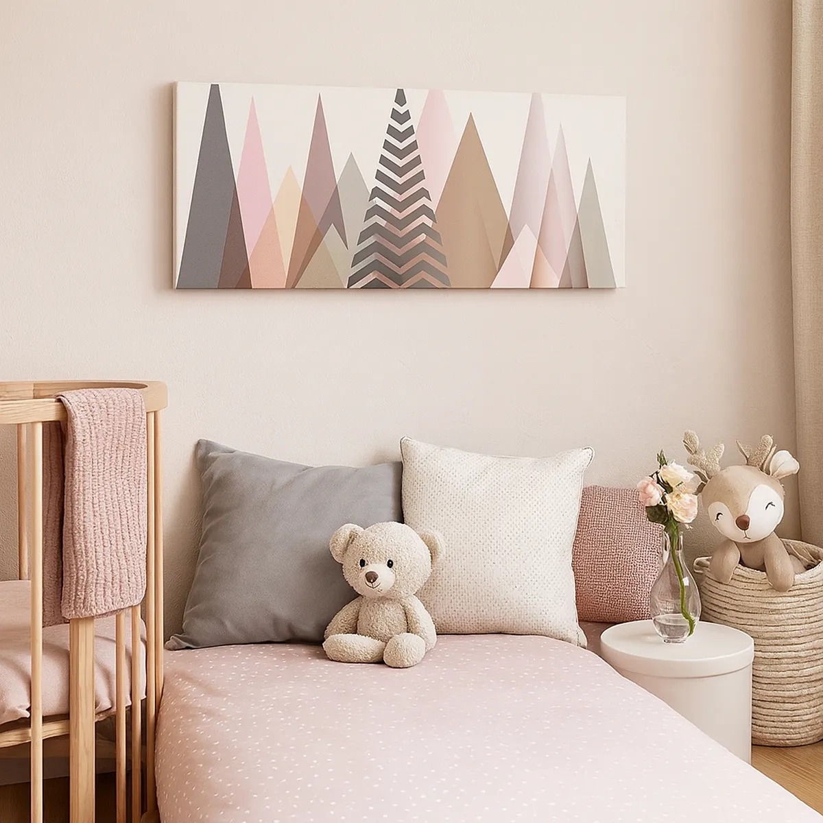 Schilderen op canvas - Piramidaal uitzicht - 30x30 cm