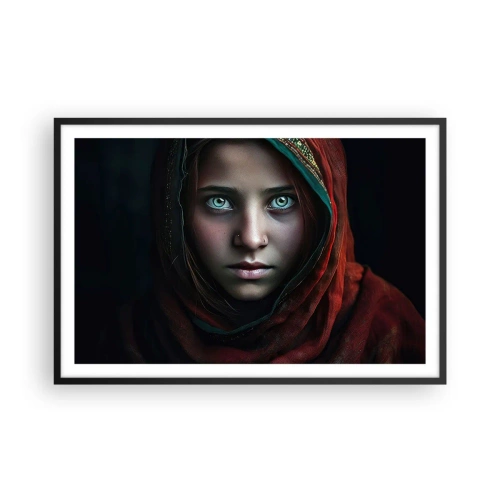 Poster in een zwarte lijst - Oosterse prinses - 91x61 cm