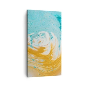 Schilderen op canvas - Pastel werveling - 45x80 cm