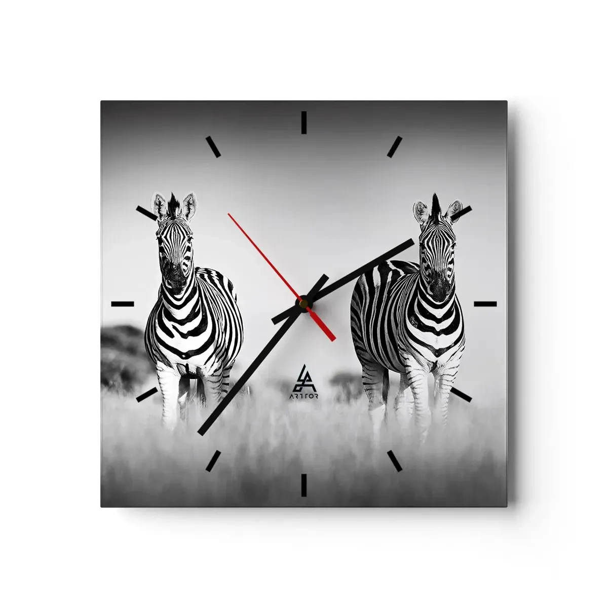 Wandklok - Klok - Toch is de wereld zwart-wit - 30x30 cm