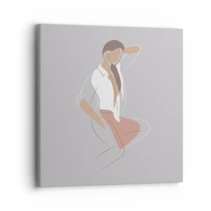 Schilderen op canvas - Omtrek van gracieusheid - 30x30 cm