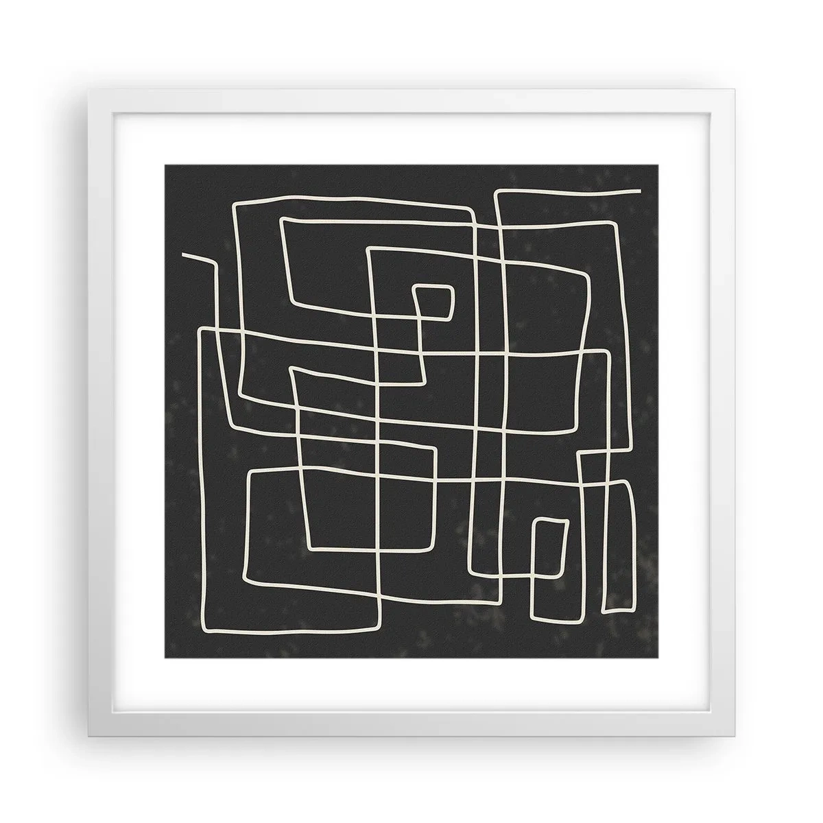Poster in een witte lijst - Niet zo eenvoudig - 40x40 cm