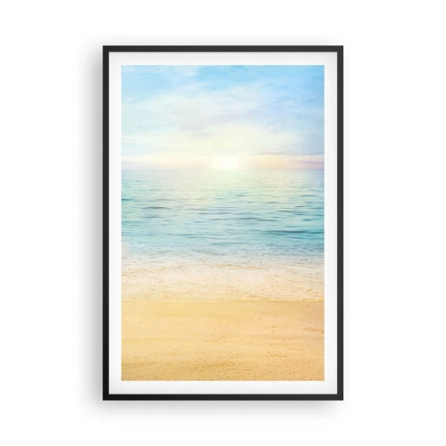 Poster in een zwarte lijst - Groot blauw - 61x91 cm