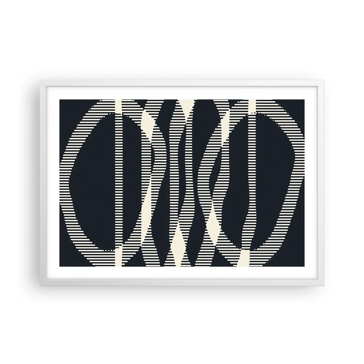 Poster in een witte lijst - Een poging om de duisternis te doorbreken - 70x50 cm