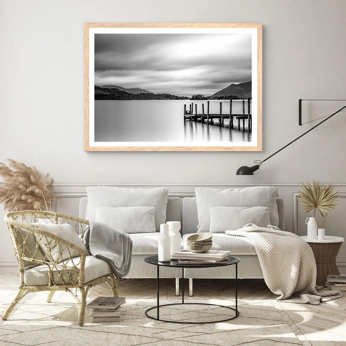 Een poster in een licht eiken lijst - Zachtheid en kracht - 70x50 cm