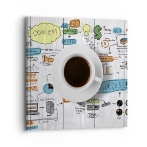 Schilderen op canvas - Tijd voor een pauze - 30x30 cm