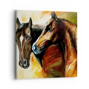 Schilderen op canvas - Twee keer zo sierlijk - 30x30 cm