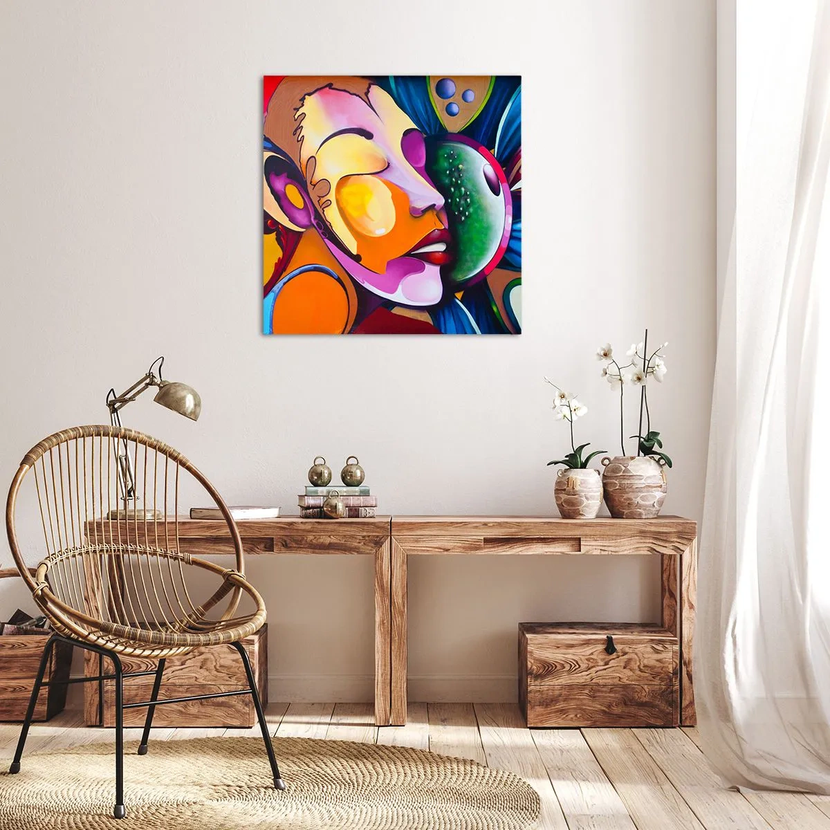 Schilderen op canvas - Aanraken met kleur - 30x30 cm