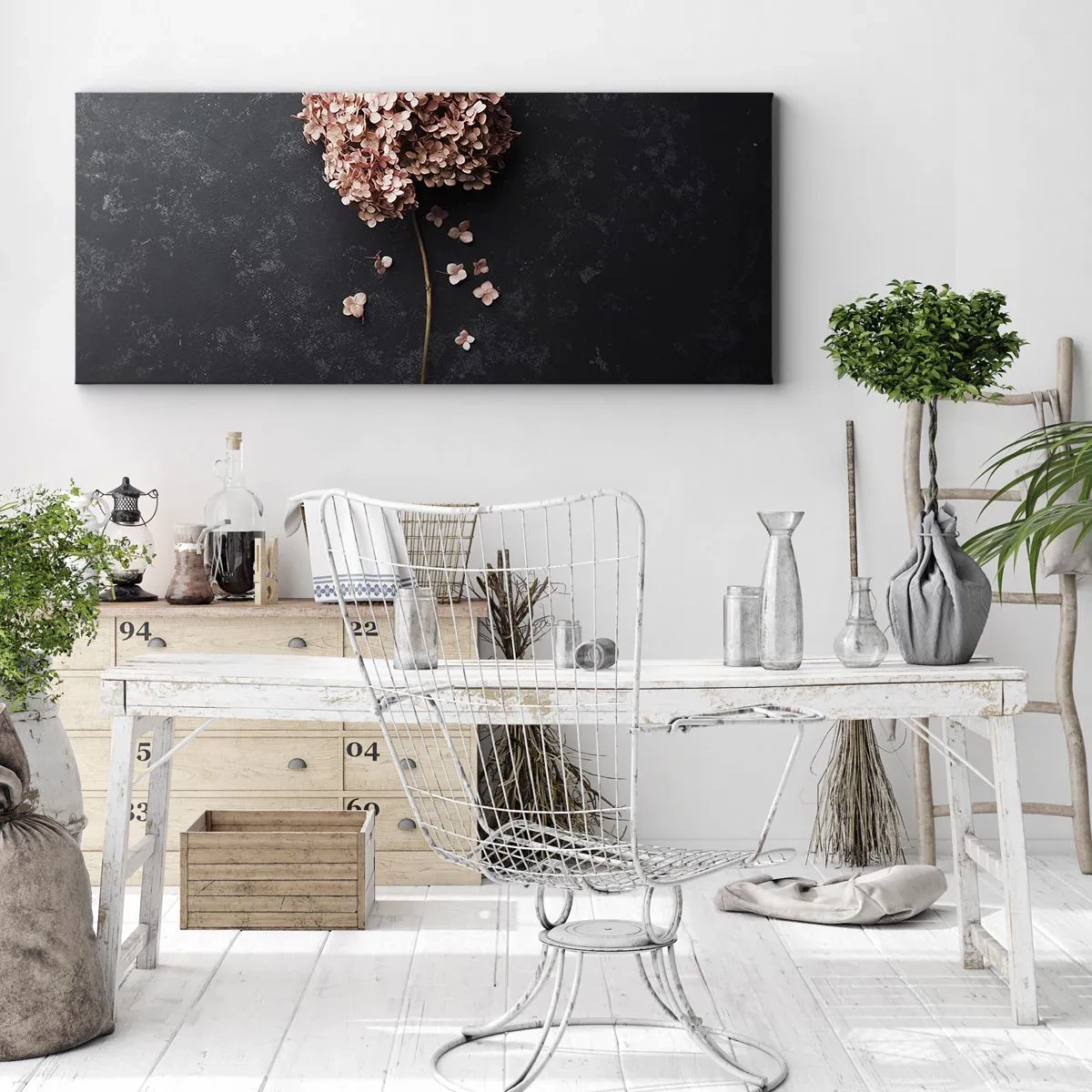 Schilderen op canvas - Een echt romantisch teken - 90x30 cm