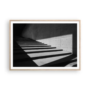 Een poster in een licht eiken lijst - De rauwe schoonheid van het modernisme - 100x70 cm