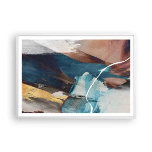 Poster in een witte lijst - Met panache en energie - 100x70 cm