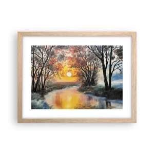 Een poster in een licht eiken lijst - Herfst vibes - 40x30 cm