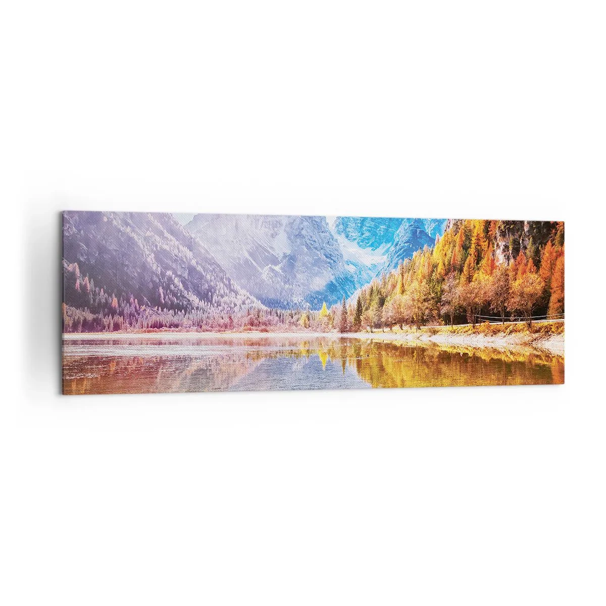 Schilderen op canvas - En het is al herfst in de bergen - 160x50 cm