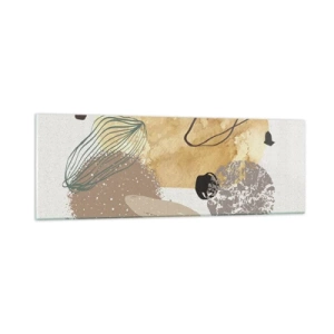 Schilderen op glas - Toegepaste plumcologie - 90x30 cm