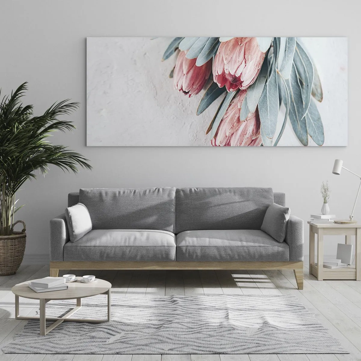 Schilderen op glas - Schaamt zich voor hun eigen schoonheid - 120x50 cm