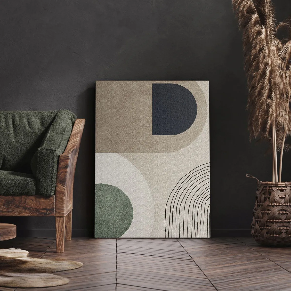 Schilderen op canvas - De zachtheid van het ovaal - 55x100 cm