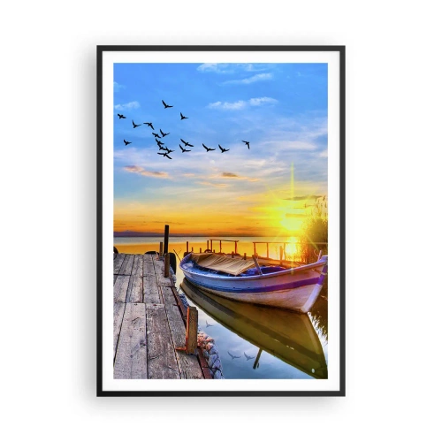 Poster in een zwarte lijst - Ik zie je morgen - 70x100 cm