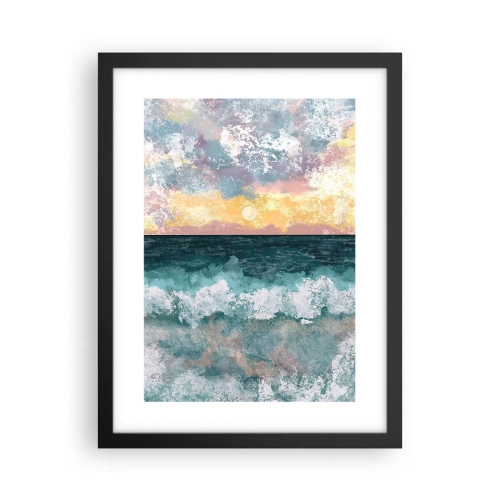 Poster in een zwarte lijst - Water, licht, lucht - 30x40 cm