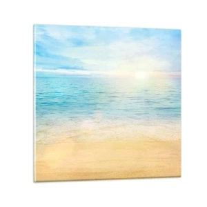 Schilderen op glas - Groot blauw - 70x70 cm