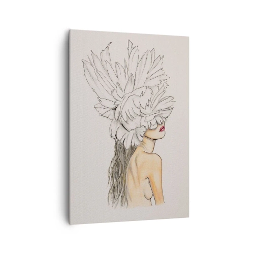 Schilderen op canvas - gekroonde schoonheid - 70x100 cm