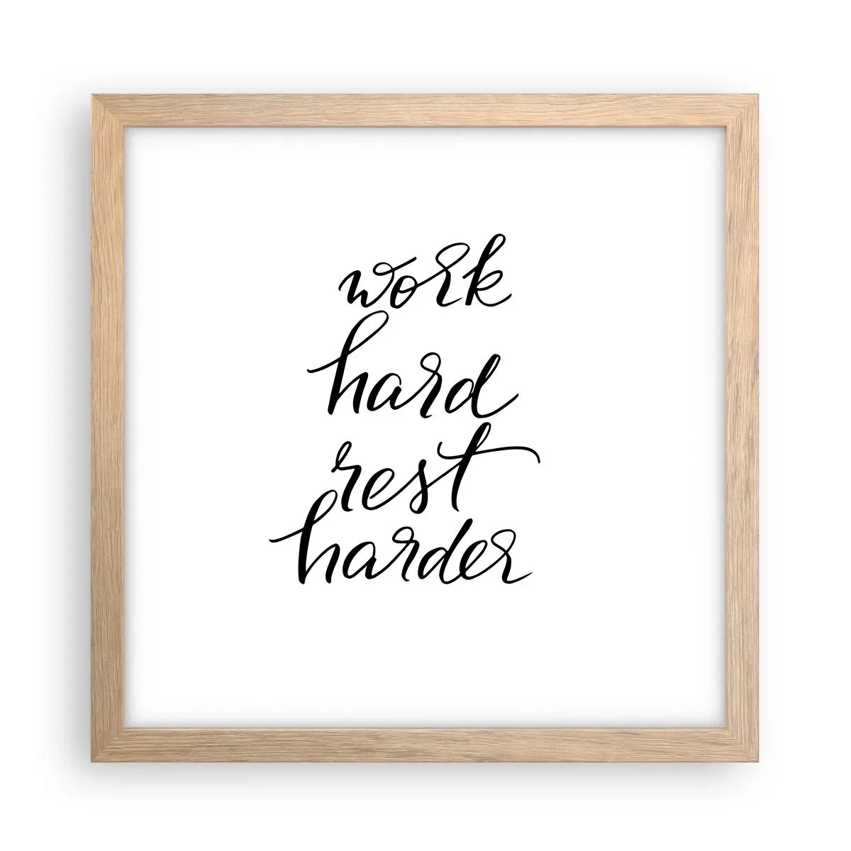 Een poster in een licht eiken lijst - Levensbalans - 30x30 cm