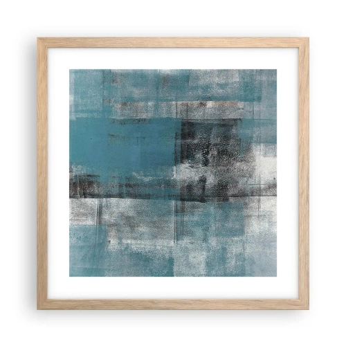 Een poster in een licht eiken lijst - Water en lucht - 40x40 cm