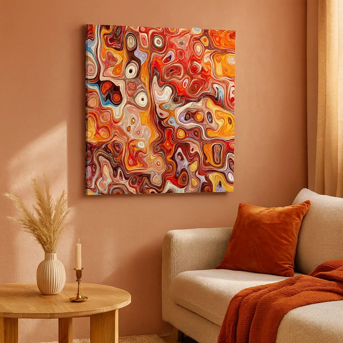 Schilderen op canvas - Als de noten gesmolten zijn in honing - 30x30 cm