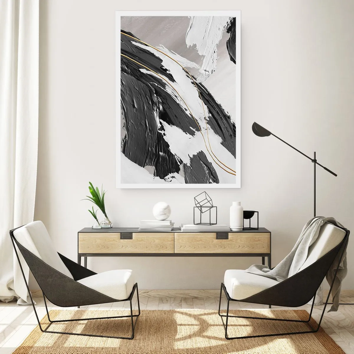 Poster - Abstractie op grote schaal - 30x40 cm