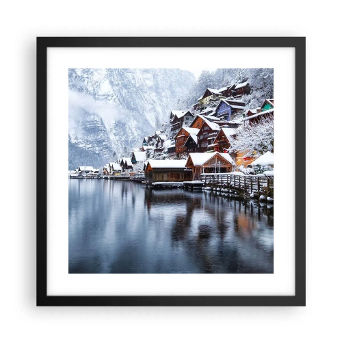 Poster in een zwarte lijst - In winterdecoratie - 40x40 cm
